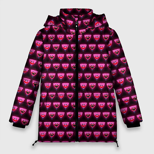 Женская зимняя куртка Poppy Playtime - Kissy Missy Pattern - Huggy Wuggy / 3D-Черный – фото 1