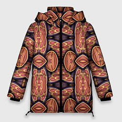 Куртка зимняя женская Объемная абстракция, цвет: 3D-красный