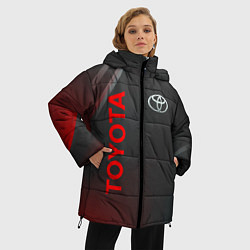Куртка зимняя женская Тойота - Абстракция, цвет: 3D-красный — фото 2