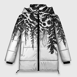 Куртка зимняя женская Перевёрнутый лес, цвет: 3D-черный