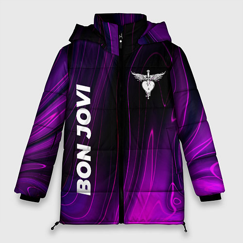 Женская зимняя куртка Bon Jovi violet plasma / 3D-Черный – фото 1