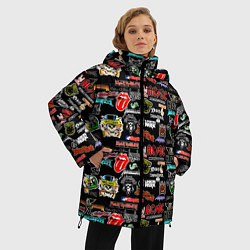 Куртка зимняя женская Famous musical rock bands, цвет: 3D-светло-серый — фото 2