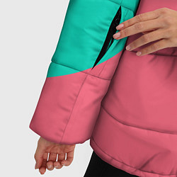 Куртка зимняя женская Абстракция минимализм, цвет: 3D-красный — фото 2