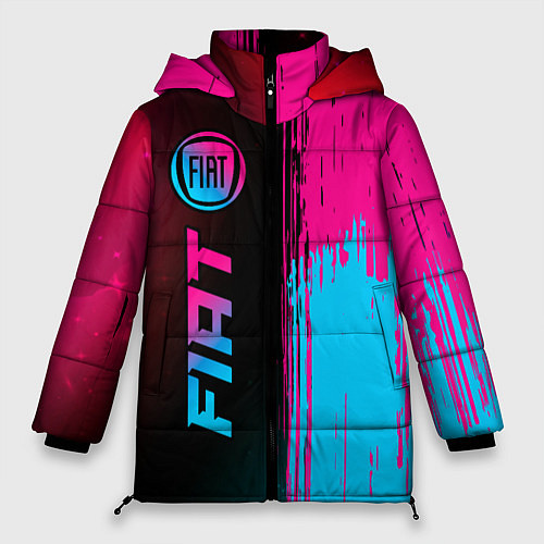 Женская зимняя куртка Fiat - neon gradient: по-вертикали / 3D-Черный – фото 1