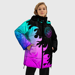 Куртка зимняя женская Ramones неоновый огонь, цвет: 3D-черный — фото 2