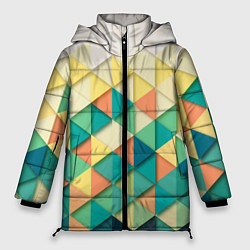 Куртка зимняя женская Мозаичный градиент, цвет: 3D-светло-серый