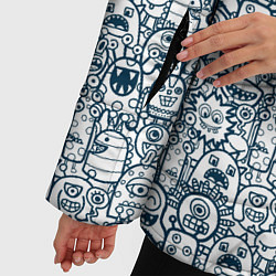 Куртка зимняя женская Монстрики с антенками, цвет: 3D-светло-серый — фото 2
