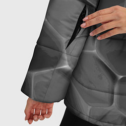 Куртка зимняя женская Черные камни, цвет: 3D-светло-серый — фото 2