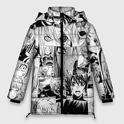 Куртка зимняя женская D Gray man pattern, цвет: 3D-красный