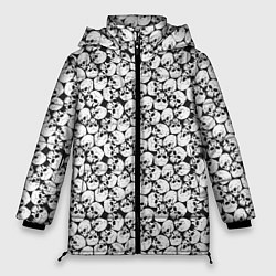 Куртка зимняя женская Череп с глазницами, цвет: 3D-черный