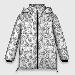 Женская зимняя куртка Череп штрихованный