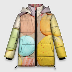 Женская зимняя куртка Разноцветные пирожные Макарон