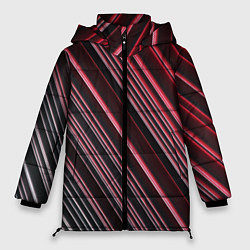 Женская зимняя куртка Абстрактные неоновые линии и полосы