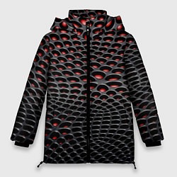 Куртка зимняя женская Imitation snake skin - pattern, цвет: 3D-светло-серый