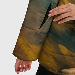 Куртка зимняя женская Туманные сюрреалистичные краски, цвет: 3D-черный — фото 2