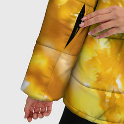 Куртка зимняя женская Золотые листья на ветках, цвет: 3D-светло-серый — фото 2