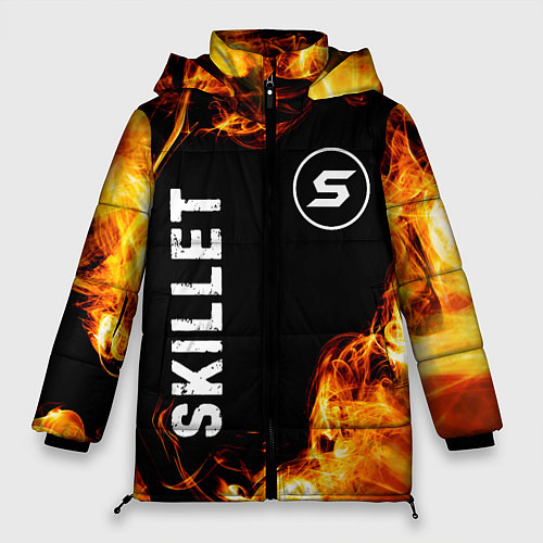Женская зимняя куртка Skillet и пылающий огонь / 3D-Черный – фото 1