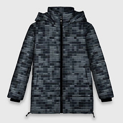 Куртка зимняя женская Пиксельный паттерн - минимализм, цвет: 3D-красный