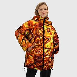 Куртка зимняя женская Авангардный красочный паттерн, цвет: 3D-красный — фото 2