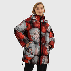 Куртка зимняя женская Фон из киндер сюрприз, цвет: 3D-черный — фото 2
