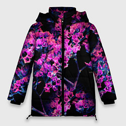 Женская зимняя куртка Цветочки арт