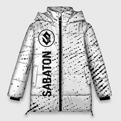 Женская зимняя куртка Sabaton glitch на светлом фоне: по-вертикали