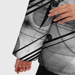 Куртка зимняя женская Геометрические фигуры графика, цвет: 3D-светло-серый — фото 2