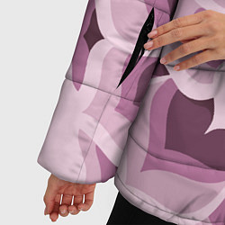 Куртка зимняя женская Цветочный узор в розовых тонах, цвет: 3D-светло-серый — фото 2