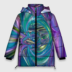 Куртка зимняя женская Плазма фон, цвет: 3D-черный
