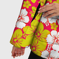 Куртка зимняя женская Hawaiian kaleidoscope, цвет: 3D-красный — фото 2