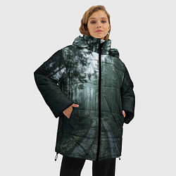 Куртка зимняя женская Дорога в лес, цвет: 3D-черный — фото 2