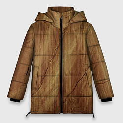 Куртка зимняя женская Деревянная текстура, цвет: 3D-светло-серый