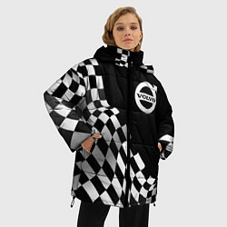 Куртка зимняя женская Volvo racing flag, цвет: 3D-черный — фото 2