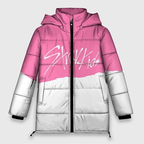 Женская зимняя куртка Stray Kids pink and white / 3D-Красный – фото 1