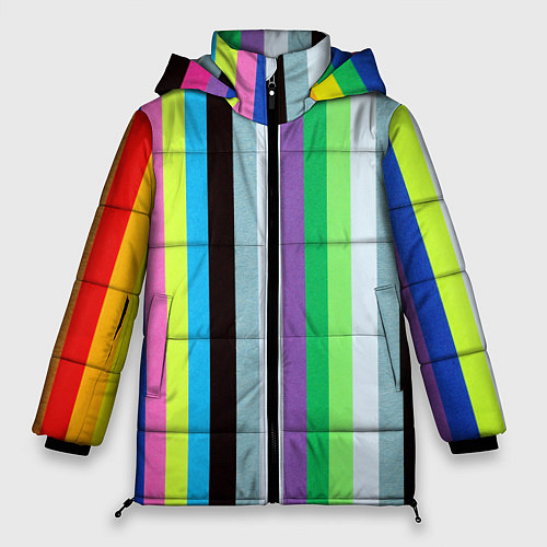 Женская зимняя куртка Множество цветов / 3D-Черный – фото 1