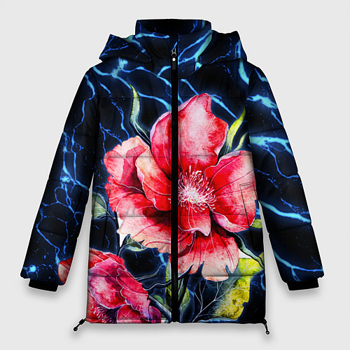 Женская зимняя куртка Пион / 3D-Черный – фото 1