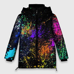 Женская зимняя куртка Абстрактные брызги краски