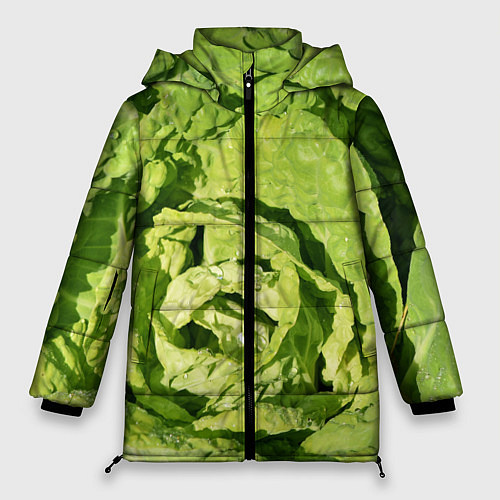 Женская зимняя куртка Свежая капуста / 3D-Черный – фото 1