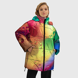 Куртка зимняя женская Свет и пузыри, цвет: 3D-светло-серый — фото 2