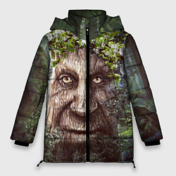 Куртка зимняя женская Мудрое Таинственное Дерево, цвет: 3D-красный