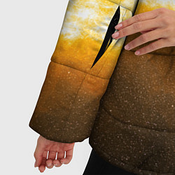Куртка зимняя женская Солнце в космосе, цвет: 3D-светло-серый — фото 2