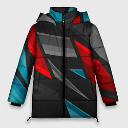 Куртка зимняя женская Абстракция, цвет: 3D-красный