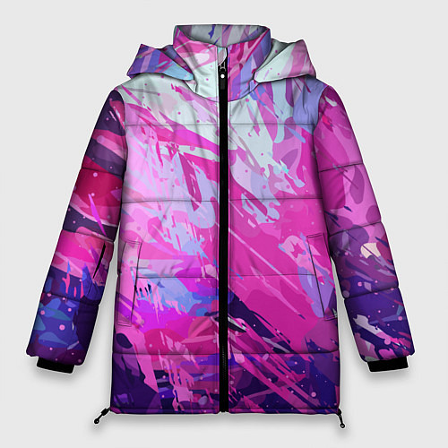 Женская зимняя куртка Фиолетовые оттенки / 3D-Черный – фото 1