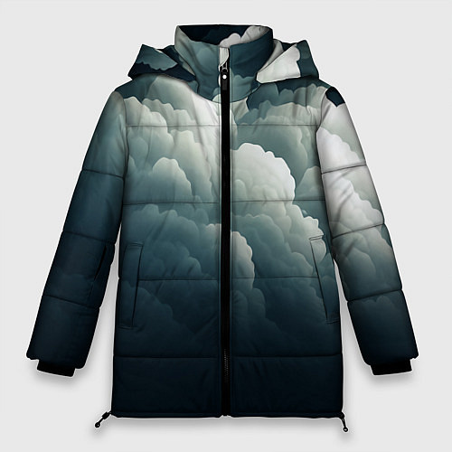 Женская зимняя куртка Темные тучи - иллюстрация / 3D-Черный – фото 1