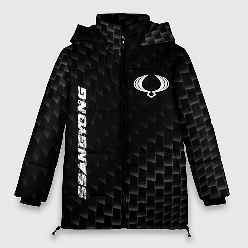 Женская зимняя куртка SsangYong карбоновый фон / 3D-Черный – фото 1