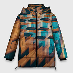 Женская зимняя куртка Абстрактное множество поверхностей разных цветов