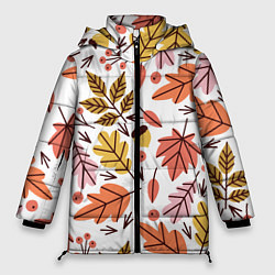Женская зимняя куртка Осенний паттерн - листья