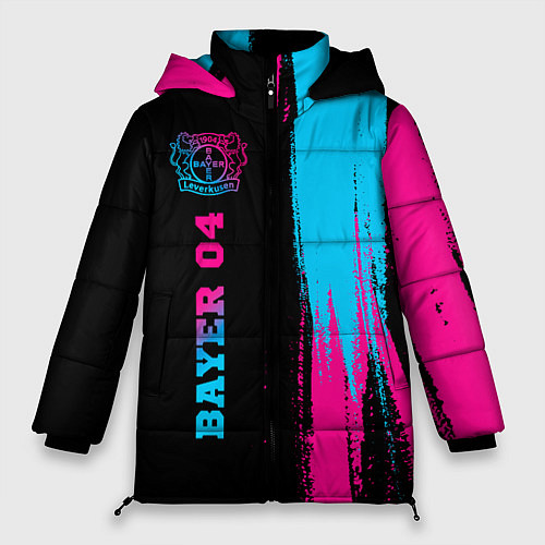 Женская зимняя куртка Bayer 04 - neon gradient: по-вертикали / 3D-Черный – фото 1