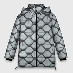 Женская зимняя куртка Бетонная черепица - текстура