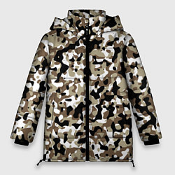 Женская зимняя куртка Камуфляж зимний лес - мелкий